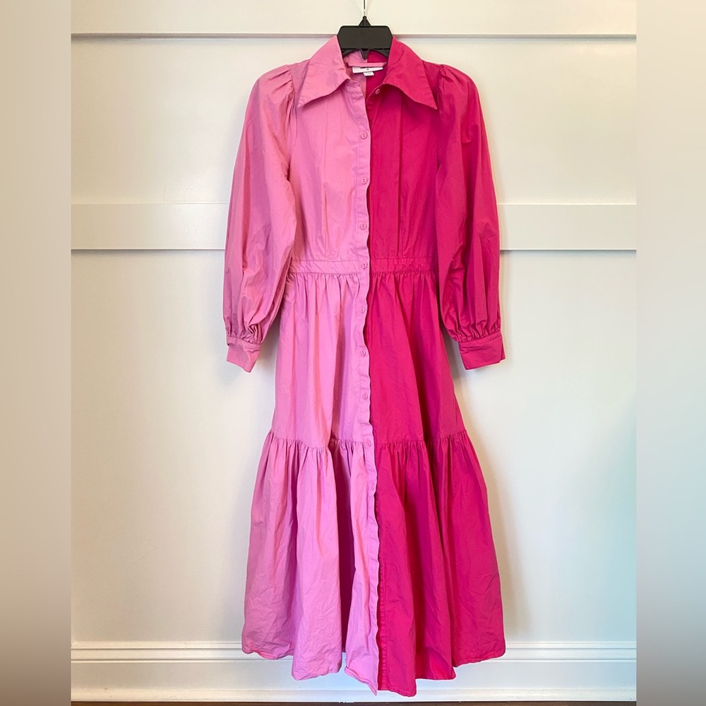 Christopher‎ John Rogers x Target Pink Shirt Dress Sz 0